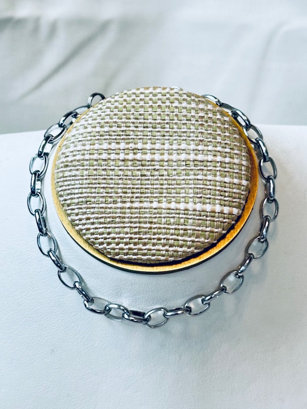 Handcrafted Stainless Steel Oval Rolo Chain Bracelet 7.25” Long Minimalist Gift